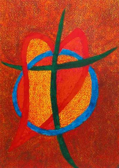 Carte n°50L COEUR CROIX CERCLE